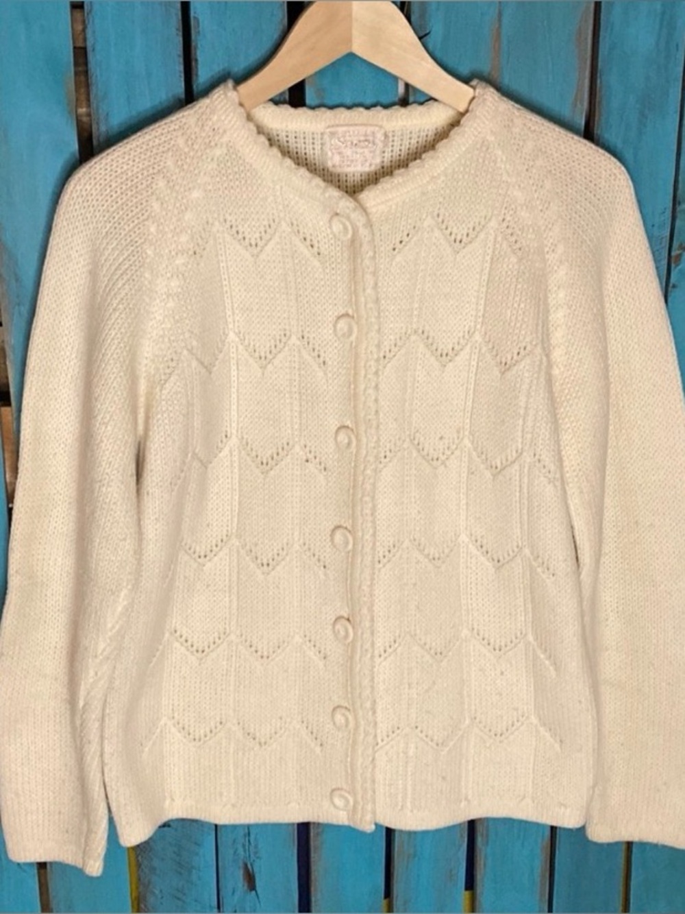 Vintage Sears cardigan sweater size small acrylic made in Japan